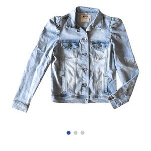 Worthy Threads Adult Puff Sleeve Denim Jacket Small